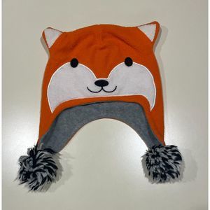 Kids reversible hat fox/raccoon